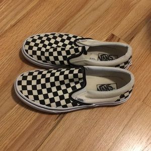 Checkered Vans Slip Ons